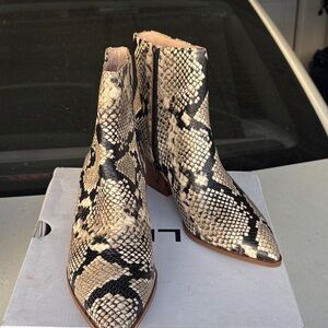 Snakeskin Ankle Boots